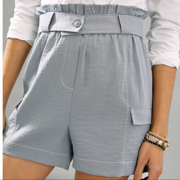 NWT Anthropologie Cinched Cargo Shorts. Size Medium - Picture 3 of 7